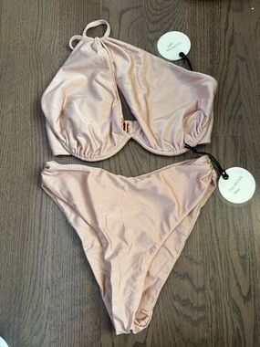 Tularosa Metallic Blush Two-Piece Bikini